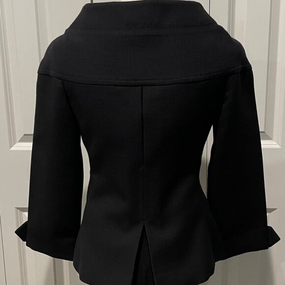 PRADA NAVY AND BROWN PLAID DOUBLE BREASTED BLAZER - SIZE 40 IT - Picture 12 of 12